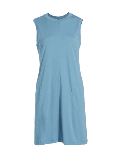 Shop Atm Anthony Thomas Melillo Women's Cotton Jersey Sleeveless Minidress In Antique Blue