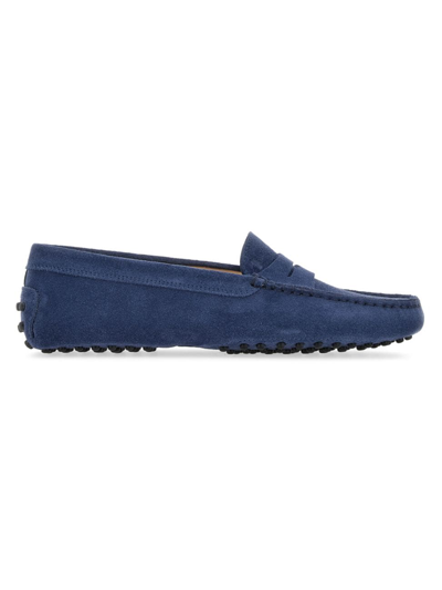 Shop Tod's Women's Gommini Suede Driving Loafers In Insignia Blue