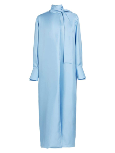 Shop Rohe Women's Silk Scarf Maxi Dress In Sky