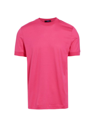 Shop Kiton Men's Cotton Crewneck T-shirt In Pink
