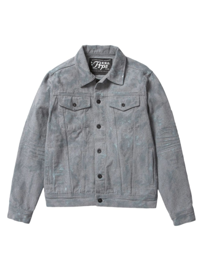 Shop Prps Men's Admin Denim Jacket In Grey