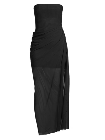 Shop Bec & Bridge Women's Aida Draped Strapless Maxi Dress In Black