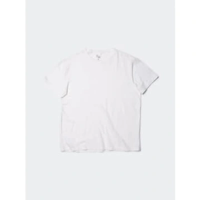Shop Nudie Jeans T-shirt Roffe W04/off White