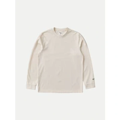 Shop Nudie Jeans T-shirt Rebirth W04/off White