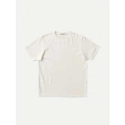 Shop Nudie Jeans T-shirt Uno Every Day W47/chalk White