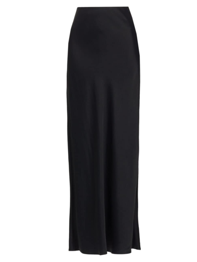Shop Rohe Women's Satin Maxi Skirt In Noir