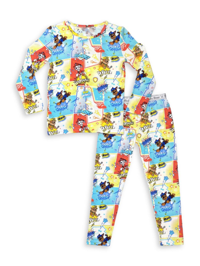 Shop Bellabu Bear Little Boy's Paw Patrol Comic Print Pajama Set In Neutral