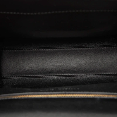Shop Bottega Veneta The Clip Black Leather Shoulder Bag ()
