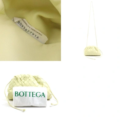 Shop Bottega Veneta The Pouch Yellow Leather Shopper Bag ()