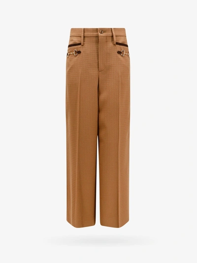 Shop Gucci Trouser In Brown