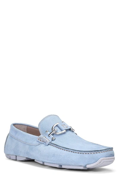 Shop Donald Pliner Dacio Perforated Bit Loafer In Sky