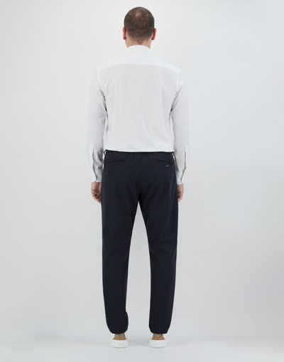 Herno Easy Suit Stretch Trousers In Navy Blue