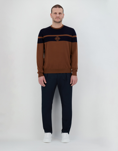Herno Brushed Wool Sweater In Camel