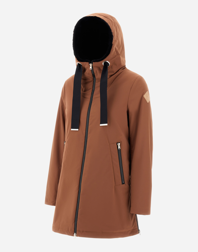 Herno A-line Jacket In Keystone In Macadamia
