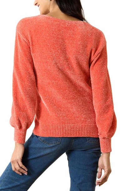 Shop Tommy Bahama Island Luna Chenille Sweater In Pure Coral