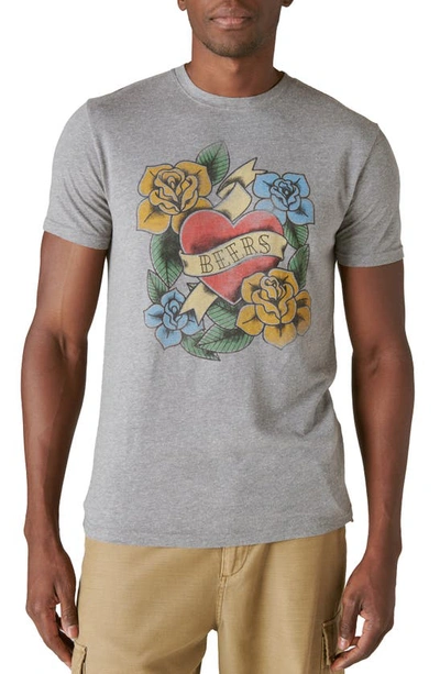 Shop Lucky Brand Beer Tattoo Graphic T-shirt In Heather Grey