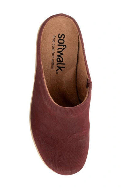 Softwalk Madison Clog In Rust Emboss