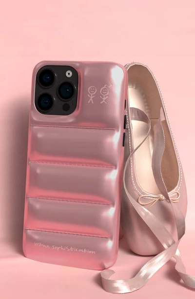 Shop Urban Sophistication The Puffer Case® Patent Iphone 15 Pro Case In Ballerina