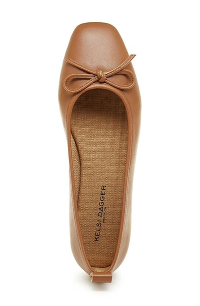 Shop Kelsi Dagger Brooklyn Frankie Square Toe Ballet Flat In Gingerbread