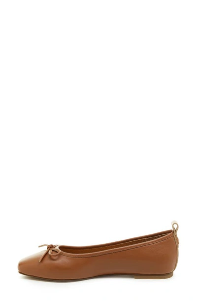 Shop Kelsi Dagger Brooklyn Frankie Square Toe Ballet Flat In Gingerbread