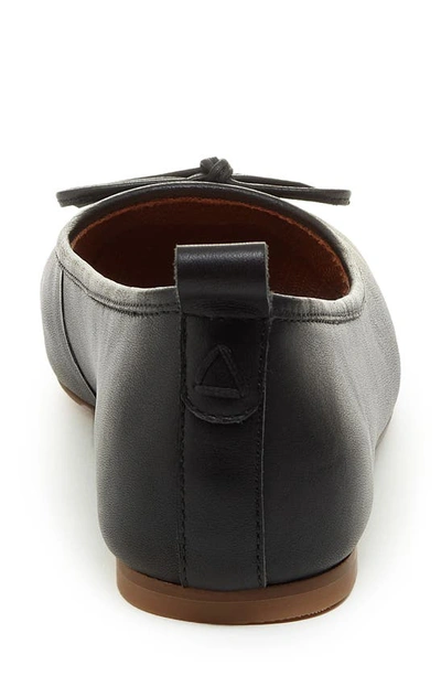 Kelsi Dagger Brooklyn Frankie Square Toe Ballet Flat In Black Leather