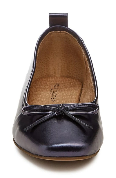 Shop Kelsi Dagger Brooklyn Frankie Square Toe Ballet Flat In Midnight