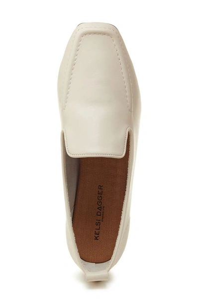 Shop Kelsi Dagger Brooklyn Finley Square Toe Flat In Cream