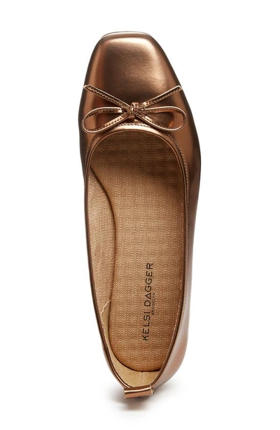 Shop Kelsi Dagger Brooklyn Frankie Square Toe Ballet Flat In Cognac