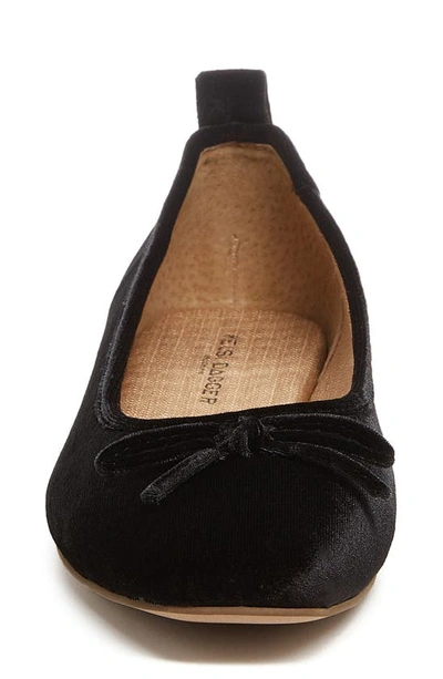 Shop Kelsi Dagger Brooklyn Frankie Square Toe Ballet Flat In Black Suede