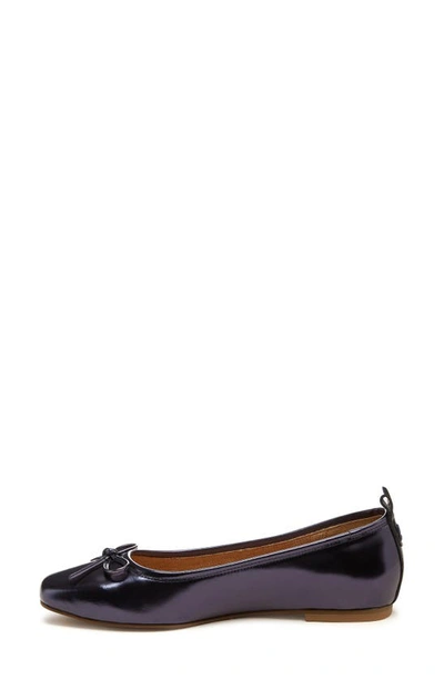 Shop Kelsi Dagger Brooklyn Frankie Square Toe Ballet Flat In Midnight