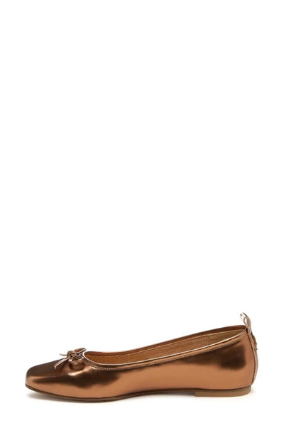 Shop Kelsi Dagger Brooklyn Frankie Square Toe Ballet Flat In Cognac