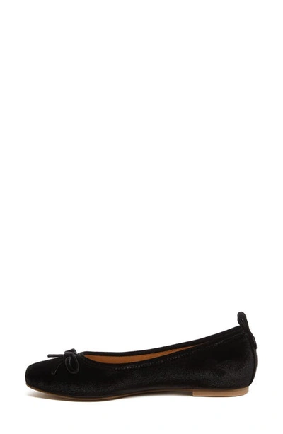 Shop Kelsi Dagger Brooklyn Frankie Square Toe Ballet Flat In Black Suede