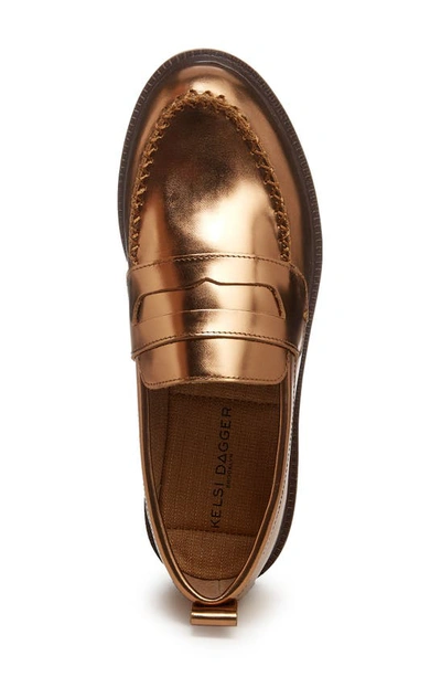 Shop Kelsi Dagger Brooklyn Lens Penny Loafer In Cognac