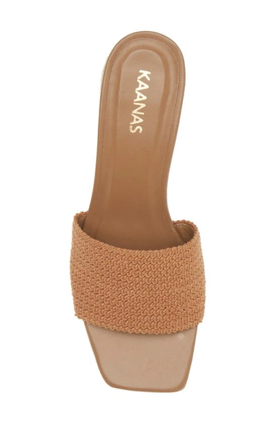 Shop Kaanas Amber Slide Sandal In Caramel