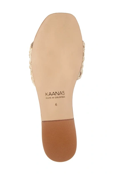 Shop Kaanas Nash Slide Sandal In Gold