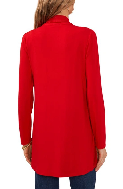 Vince Camuto Open Front Cardigan In Ultra Red