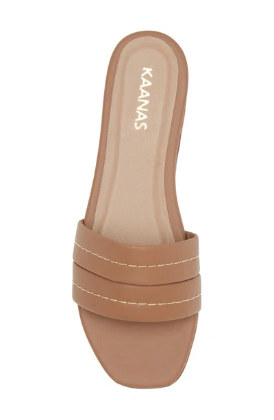 Kaanas Maya Chunky Slide Sandal In Honey