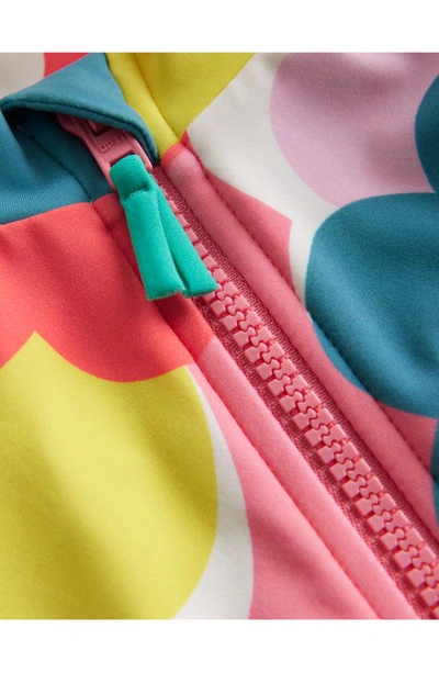 Shop Mini Boden Kids' Long Sleeve One-piece Swimsuit In Multi Rainbow Clouds
