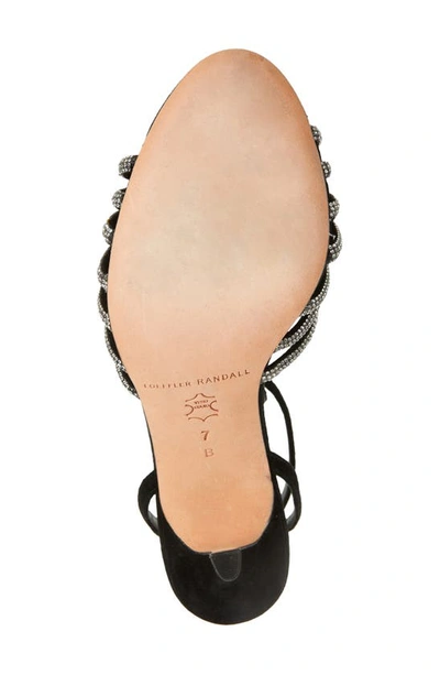 Shop Loeffler Randall Ada Crystal Strappy Sandal In Black