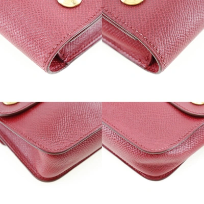 Shop Hermes Hermès Red Leather Shoulder Bag ()