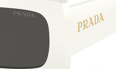 Prada Rectangular-frame Sunglasses Sunglasses In Bone