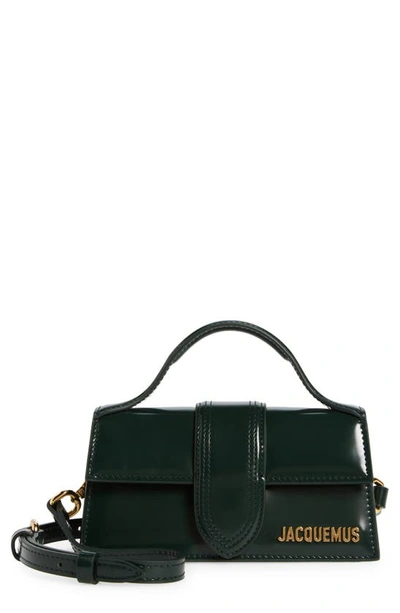 Shop Jacquemus Le Bambino Leather Shoulder Bag In Dark Green 590