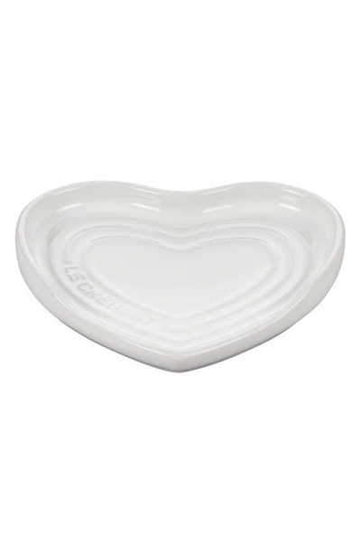 Le Creuset Stoneware Heart Spoon Rest In White