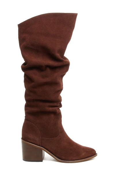 Kelsi Dagger Brooklyn Easton Slouch Knee High Boot In Chocolate