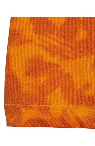 Shop Adidas Originals Lifestyle T-shirt, Skirt & Leggings Set In Bright Orange/ Pink Fusion