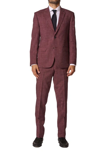 Shop Jb Britches Sartorial Classic Fit Wool & Linen Suit In Plum