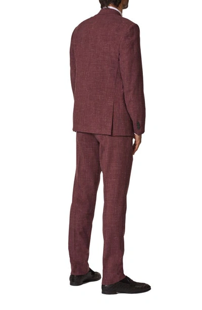 Shop Jb Britches Sartorial Classic Fit Wool & Linen Suit In Plum