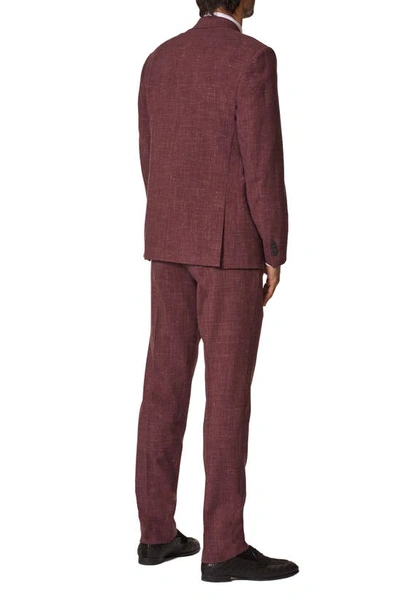Jb Britches Sartorial Classic Fit Wool & Linen Suit In Plum