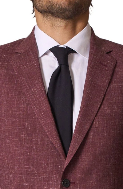 Jb Britches Sartorial Classic Fit Wool & Linen Suit In Plum