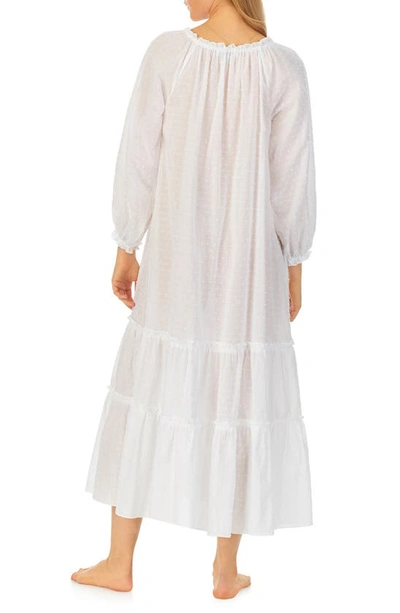 Shop Eileen West Swiss Dot Long Sleeve Ballet Nightgown In White